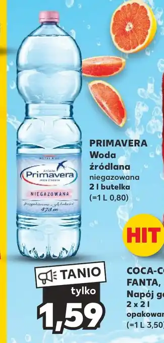 Kaufland Primavera Woda źródlana 2l oferta