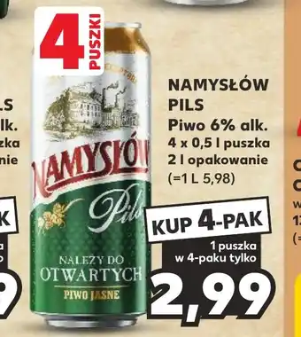 Kaufland NAMYSŁÓW Pils Piwo 6% alk. 4 x 0,5 l oferta