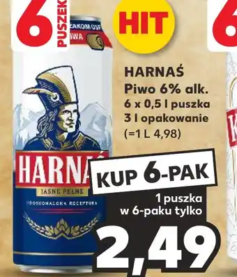 Kaufland HARNAŚ Piwo 6% alk. 6 x 0,5 l puszka oferta