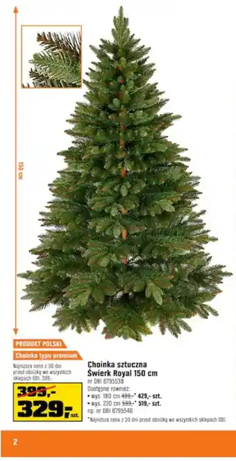 OBI Choinka sztuczna oferta