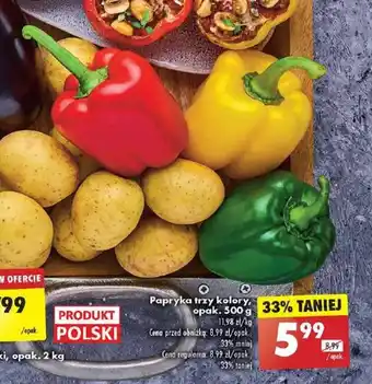 Biedronka Papryka trzy kolory 500g oferta