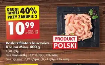 Biedronka Paski z fileta z kurczaka Kraina Mięs 400 g oferta