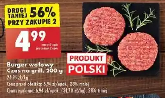 Biedronka Burger wołowy Czas na grill 200 g oferta