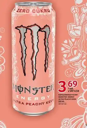 Monster energy ultra peachy keen gazowany napój energetyzujący 500 ml