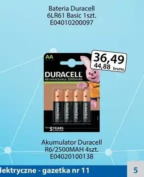 AT Duracell aa 1,2 v 2500 mah akumulator 4 sztuki oferta