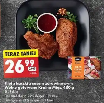 Biedronka Filet z kaczki z sosem żurawinowym Wolno gotowane Kraina Mięs 480 g oferta