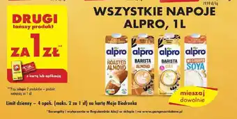 Biedronka WSZYSTKIE NAPOJE ALPRO, 1 L oferta