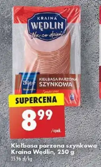 Biedronka Kiełbasa parzona szynkowa Kraina Wędlin, 250 g oferta