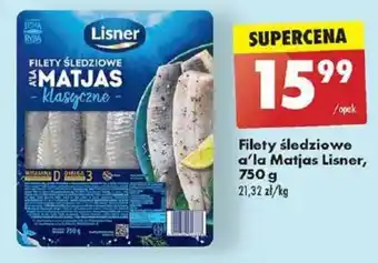 Biedronka Filety śledziowe a'la Matjas Lisner, 750 g oferta