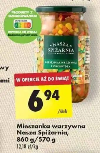 Biedronka Mieszanka warzywna Nasza Spiżarnia, 860 g/570 g oferta