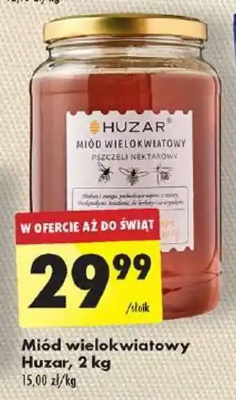 Biedronka Miód wielokwiatowy Huzar, 2 kg oferta