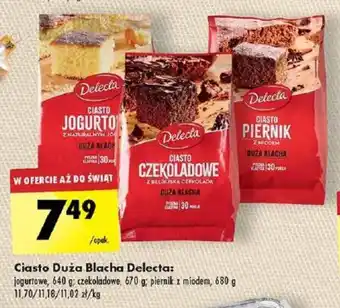 Biedronka Ciasto Duża Blacha Delecta 640-680 g oferta