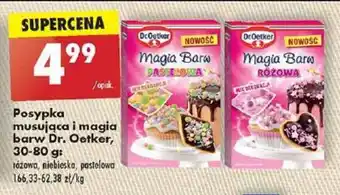 Biedronka Posypka musująca i magia barw Dr. Oetker, 30-80 g oferta