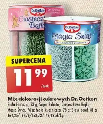 Biedronka Mix dekoracji cukrowych Dr.Oetker 73-81 g oferta