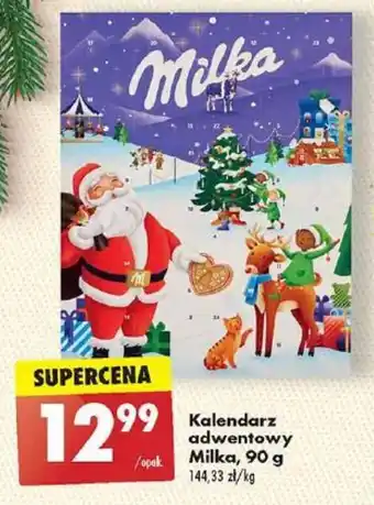 Biedronka Kalendarz adwentowy Milka, 90 g oferta