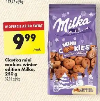 Biedronka Ciastka mini cookies winter edition Milka, 250 g oferta