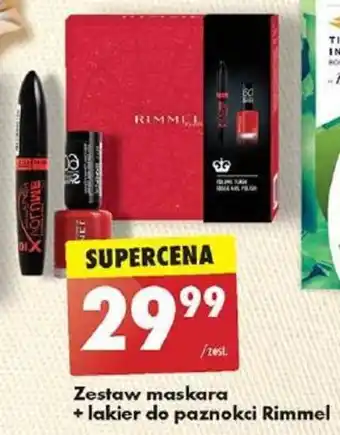 Biedronka Zestaw maskara + lakier do paznokci Rimmel oferta