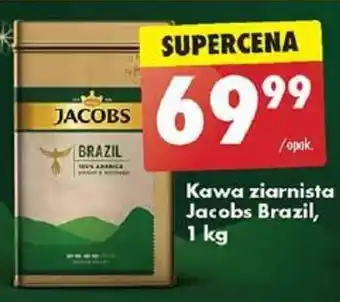 Biedronka Kawa ziarnista Jacobs Brazil, 1 kg oferta