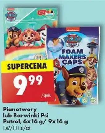 Biedronka Pianotwory lub Barwinki Psi Patrol, 6x16 g/ 9x16 g oferta