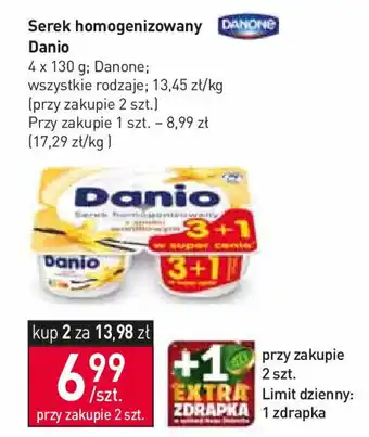 Stokrotka Serek homogenizowany Danio 4 x 130 g oferta