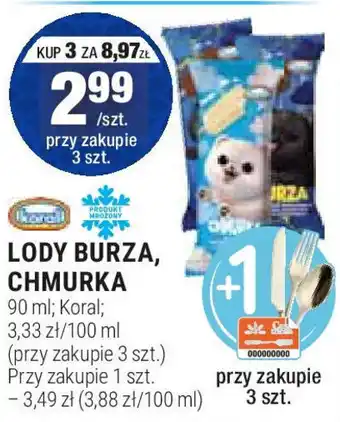 Stokrotka LODY BURZA CHMURKA 90 ml Koral oferta