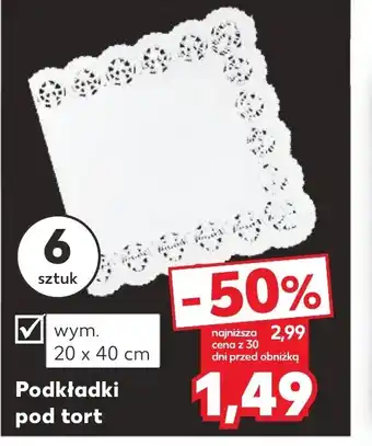 Kaufland Podkładki pod tort wym. 20 x 40 cm oferta