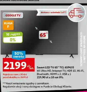 Auchan Smart LED TV 65" TCL 65P635 oferta