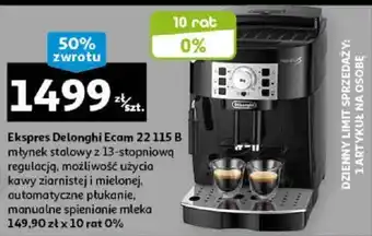 Auchan Ekspres Delonghi Ecam 22 115 B oferta