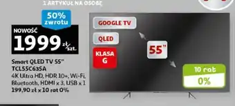 Auchan Smart QLED TV 55" TCL55C635A oferta