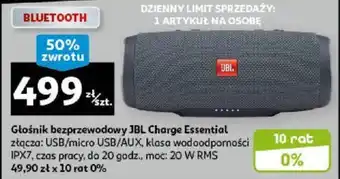 Auchan Głośnik bezprzewodowy JBL Charge Essential oferta