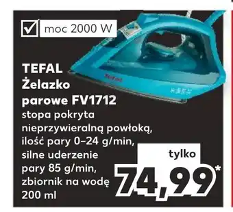 Kaufland TEFAL Żelazko parowe FV1712 stopa pokryta oferta