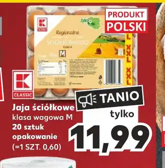Kaufland Jaja ściółkowe klasa wagowa M 20 sztuk opakowanie oferta