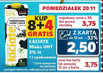 Kaufland ŁACIATE Mleko UHT 2% tł. oferta