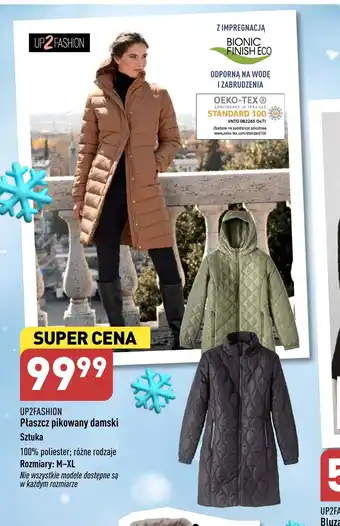 ALDI UP2FASHION Płaszcz pikowany damski Sztuka Rozmiary: M-XL oferta