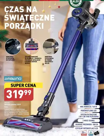 ALDI AMBIANO Odkurzacz pionowy 140 W Sztuka oferta