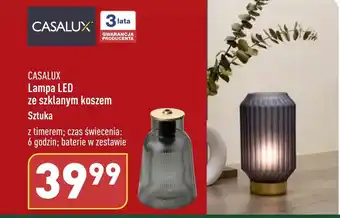 ALDI CASALUX Lampa LED ze szklanym koszem oferta