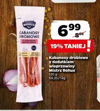 Netto Kabanosy drobiowe z dodatkiem wieprzowiny mistrz rohus oferta