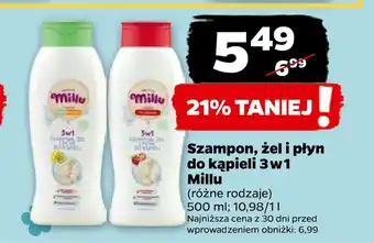 Netto Szampon, żel i płyn do kąpieli 3 w 1 millu oferta