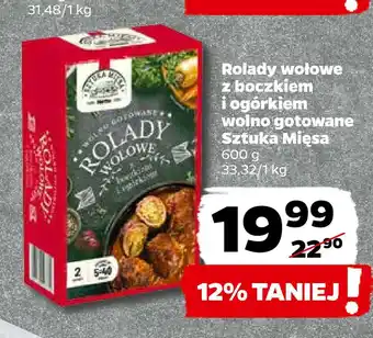 Netto Rolady wołowe z boczkiem i ogórkiem wolno gotowane sztuka mięsa oferta