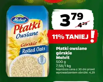 Netto Płatki owsiane górskie melvit oferta