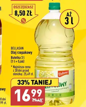 ALDI BELLASAN Olej rzepakowy 3l oferta