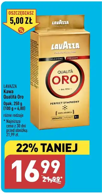 ALDI LAVAZZA Kawa Qualità Oro Opak. 250 g oferta