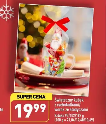 ALDI Świąteczny kubek z czekoladkami/ worek ze słodyczami Sztuka 95/102/187 g oferta