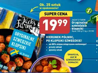 ALDI JACK'S FARM Oryginalne szwedzkie klopsiki 500g oferta
