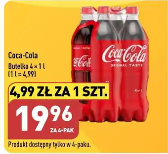 ALDI Coca-Cola Butelka 4 × 1 l oferta