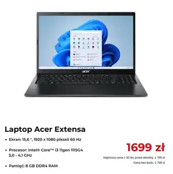 RTV EURO AGD Laptop Acer Extensa oferta