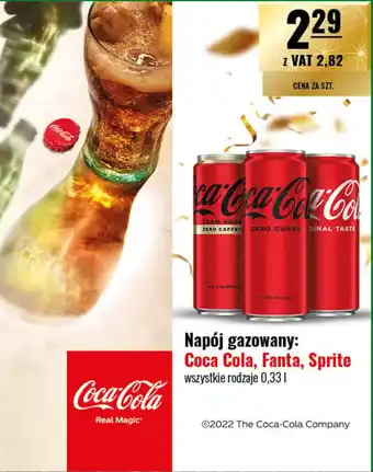Eurocash Napój gazowany: Coca Cola, Fanta, Sprite 0,33 l oferta
