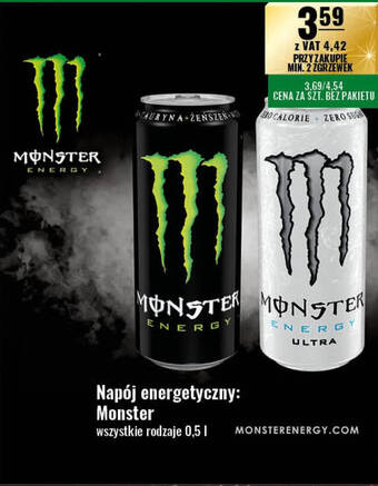 Eurocash Napój energetyczny: Monster 0,5 l oferta