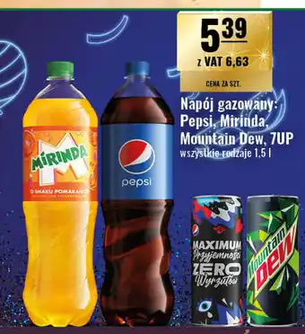 Eurocash Napój gazowany: Pepsi, Mirinda, Mountain Dew, 7UP 1,5 I oferta
