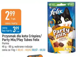 E.Leclerc Przysmak dla kota Crispies/Party Mix/Play Tubes Felix Purina 45-60g oferta